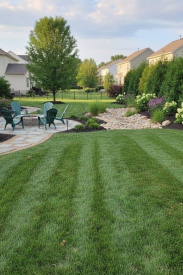 A clean Northern Kentucky lawn maintained by Fresh Paws